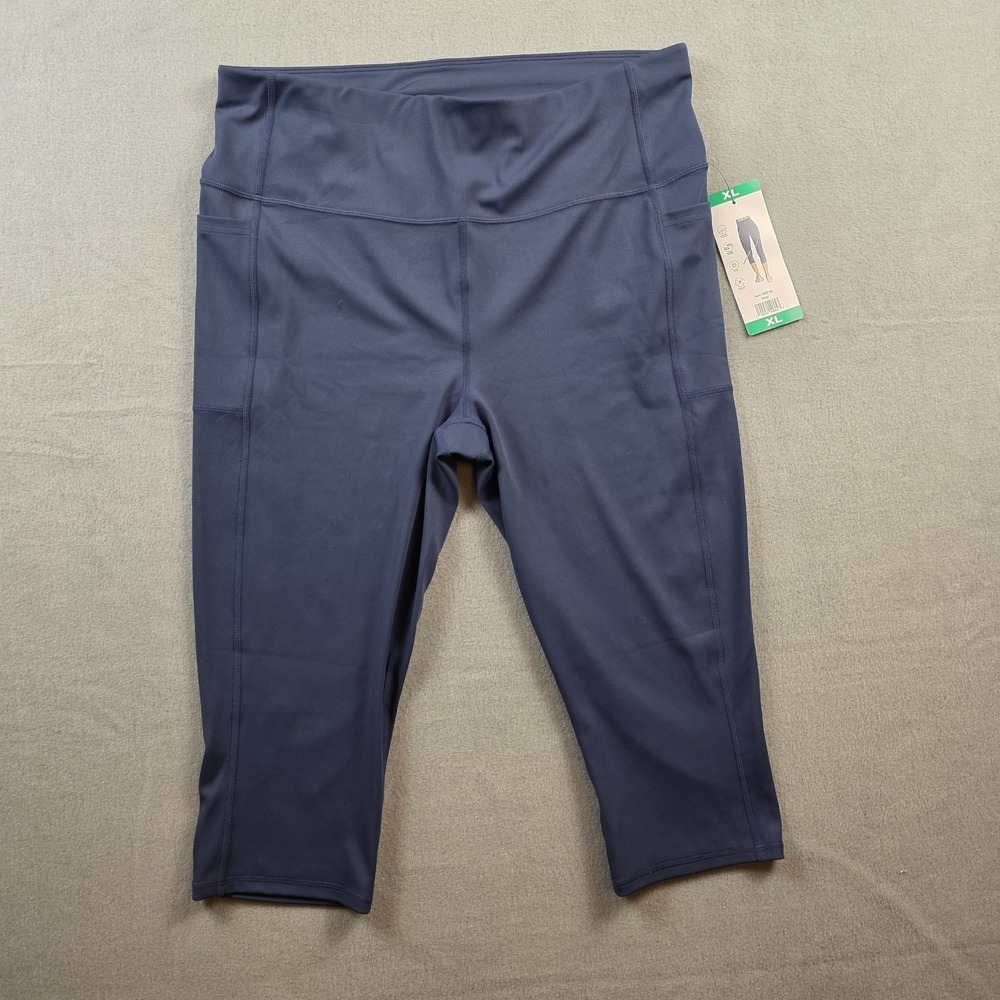 NWT Skechers GO WALK Women's XL Capri Navy High Rise Leggings